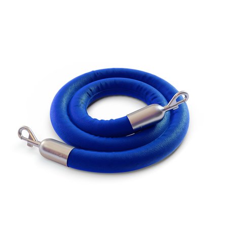 MONTOUR LINE Naugahyde Rope Blue With SatinStainless Snap Ends 10ft.Cotton Core HDNH510Rope-100-BL-SE-SS